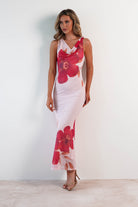 Nalini Bodycon Mesh Maxi Dress | Pink | Oh Hello Clothing | XS (6)