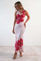 Nalini Bodycon Mesh Maxi Dress | Pink | Oh Hello Clothing | XS (6)