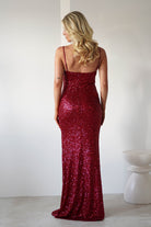 Narissa Sequin Maxi Gown | Red | Oh Hello Clothing | XS (6)