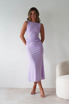 Neelia Mesh Bodycon Midaxi Dress | Lilac | Oh Hello Clothing | XS (6)