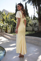 Olivia Soft Matte Satin Maxi Dress | Yellow | Oh Hello Clothing | XS (6)