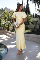 Olivia Soft Matte Satin Maxi Dress | Yellow | Oh Hello Clothing | XS (6)
