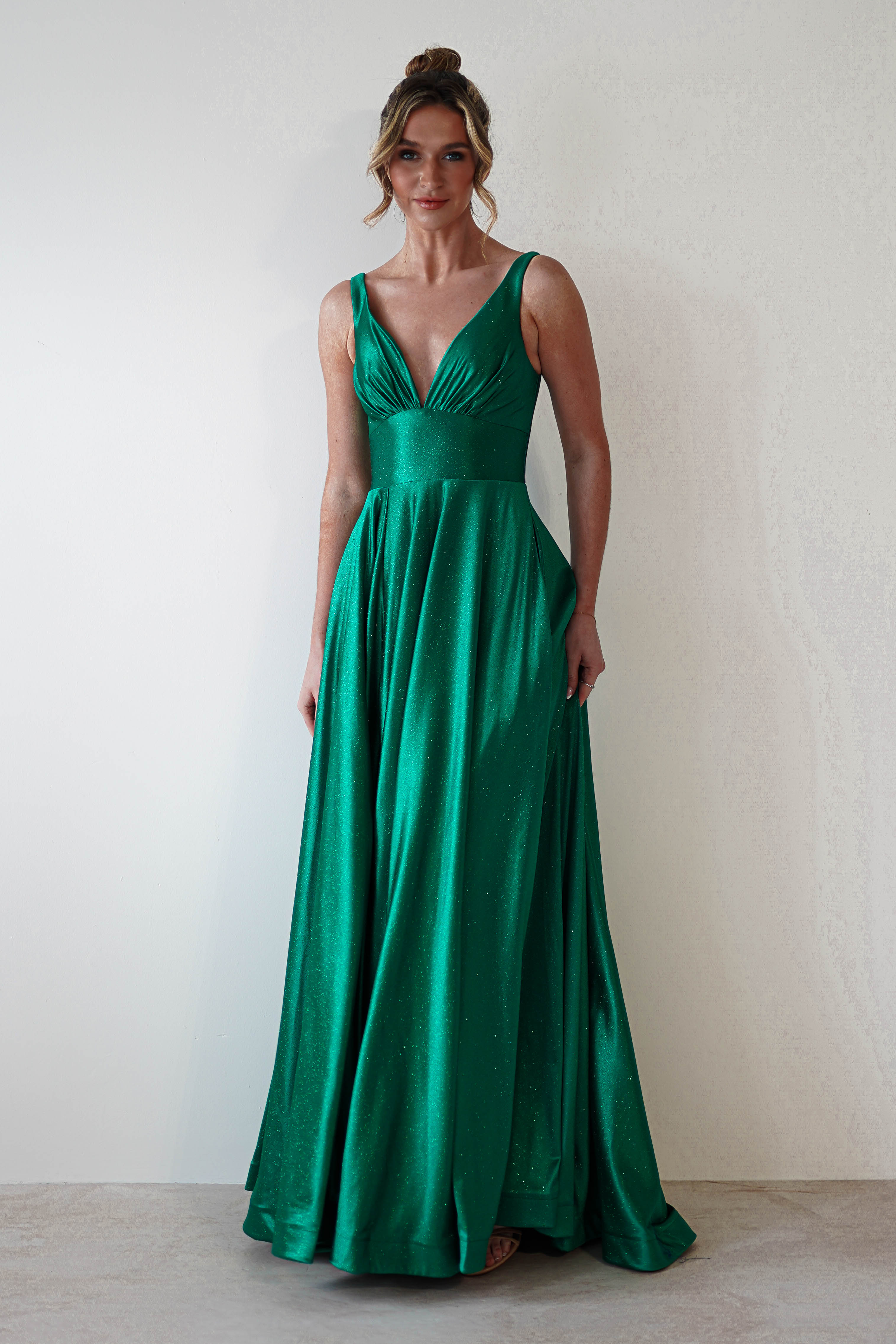 Penelope Glitter Princess Gown | Green | Oh Hello Clothing | S (8)