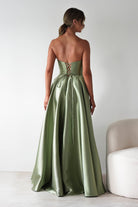 Pepper Strapless A - Line Maxi Gown | Sage | Oh Hello Clothing | XS (6)