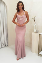 Piper Soft Satin Gown | Mauve | Oh Hello Clothing | S (8)