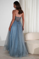 Priscilla Princess Glitter Gown | Dusty Blue | Oh Hello Clothing | XS (6)