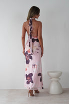 Rhoda Floral Print Mesh Maxi Dress | Light Pink | Oh Hello Clothing | XS (6)