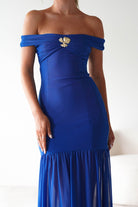 Robin Off The Shoulder Maxi Dress | Cobalt Blue | Oh Hello Clothing | XS (6)