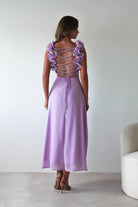 Sadie Ruffle Sleeve Maxi Dress | Lilac | Oh Hello Clothing | XS (6)