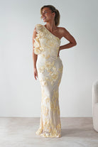 Siren Bodycon Maxi Dress | Light Yellow | Oh Hello Clothing | XS (6)