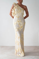 Siren Bodycon Maxi Dress | Light Yellow | Oh Hello Clothing | XS (6)
