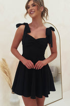 Amara Skater Mini Dress | Black | Oh Hello Clothing | XS (6)