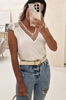 Souza Cotton Lace Top | White | Oh Hello Clothing | S (8)