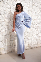 Sylvana Silky Maxi Dress | Blue - Oh Hello Clothing