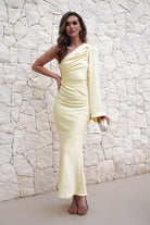 Sylvana Silky Maxi Dress | Yellow - Oh Hello Clothing