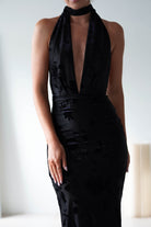 Tara Floral Jacquard Maxi Dress | Black | Oh Hello Clothing | XS (6)