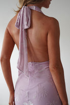 Tara Floral Jacquard Maxi Dress | Light Lilac - Oh Hello Clothing
