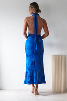 Tara Floral Jacquard Maxi Dress | Royal Blue | Oh Hello Clothing | XS (6)