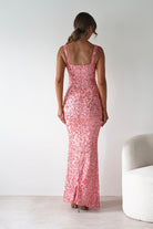 Taylor Embroidered Sequin Gown | Coral | Oh Hello Clothing | S (8)