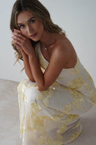 Thelma Floral Textured Maxi Dress | Light Yellow | Oh Hello Clothing | S (8)