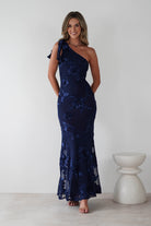 Thelma Floral Textured Maxi Dress | Navy | Oh Hello Clothing | S (8)