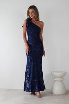 Thelma Floral Textured Maxi Dress | Navy | Oh Hello Clothing | S (8)