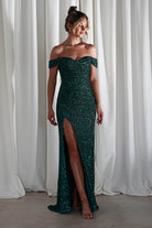 Vilma Sequin Mermaid Gown | Emerald Green | Oh Hello Clothing | S (8)