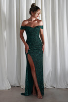 Vilma Sequin Mermaid Gown | Emerald Green | Oh Hello Clothing | S (8)