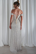 Vilma Sequin Mermaid Gown | Silver/Champange | Oh Hello Clothing | S (8)