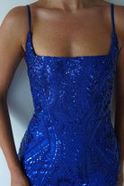 Zerlina Embellished Mermaid Maxi Dress | Royal Blue | Oh Hello Clothing | S (8)