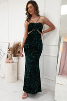 Kennedy Sequin Bodycon Gown | Emerald Green | Oh Hello Clothing | XS (6)