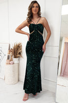 Kennedy Sequin Bodycon Gown | Emerald Green | Oh Hello Clothing | XS (6)