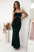 Kennedy Sequin Bodycon Gown | Emerald Green | Oh Hello Clothing | XS (6)