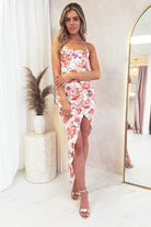 Prairie Floral Print Midi Dress | Mixed Print | Oh Hello Clothing | XS (6)