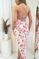 Prairie Floral Print Midi Dress | Mixed Print | Oh Hello Clothing | XS (6)
