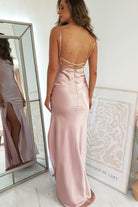 Love Silky Satin Gown | Blush | Oh Hello Clothing | XS (6)