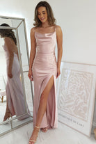 Love Silky Satin Gown | Blush | Oh Hello Clothing | XS (6)
