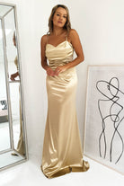 Addison Satin Gown | Gold | Oh Hello Clothing | S (8)