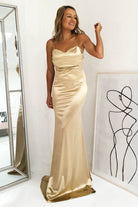 Addison Satin Gown | Gold | Oh Hello Clothing | S (8)