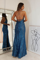 Alamour Sequin Luxe Gown | Lapis Blue | Oh Hello Clothing | XS (6)