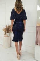 Alvara Sequin Midi Dress | Navy | Oh Hello Clothing | XS (6)