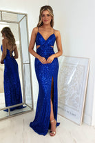 Apollo Bodycon Sequin Gown | Royal Blue | Oh Hello Clothing | XS (6)