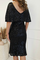 Alvara Sequin Midi Dress | Black | Oh Hello Clothing | XS (6)