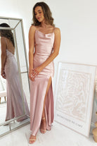 Love Silky Satin Gown | Blush | Oh Hello Clothing | XS (6)