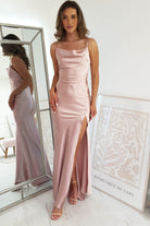 Love Silky Satin Gown | Blush | Oh Hello Clothing | XS (6)