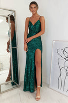 Mulan Sequin Gown | Emerald Green | Oh Hello Clothing | XS (6)