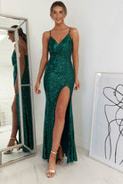 Mulan Sequin Gown | Emerald Green | Oh Hello Clothing | XS (6)