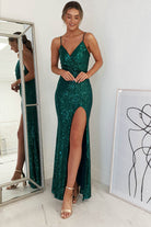 Mulan Sequin Gown | Emerald Green | Oh Hello Clothing | XS (6)