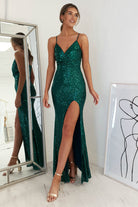 Mulan Sequin Gown | Emerald Green | Oh Hello Clothing | XS (6)