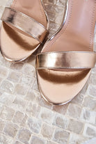 Regina Block Heel Sandals | Rose Gold | Oh Hello Clothing | 36